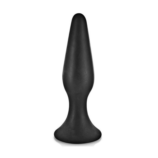 Plug anal noir 15cm avec ventouse 